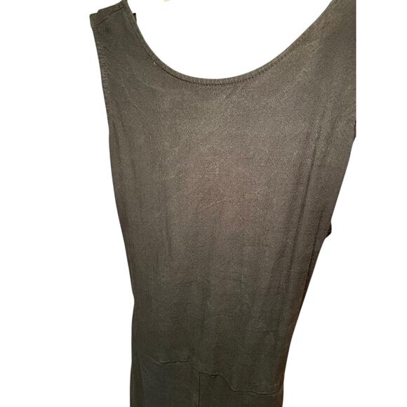 Marine Layer‎ Eloise Belted Jumpsuit Women Small Black Matte Tie Back Boho - Picture 6 of 9